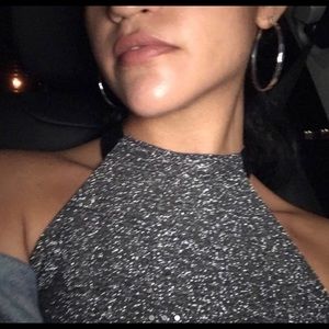 Glittery Open Back Bodysuit